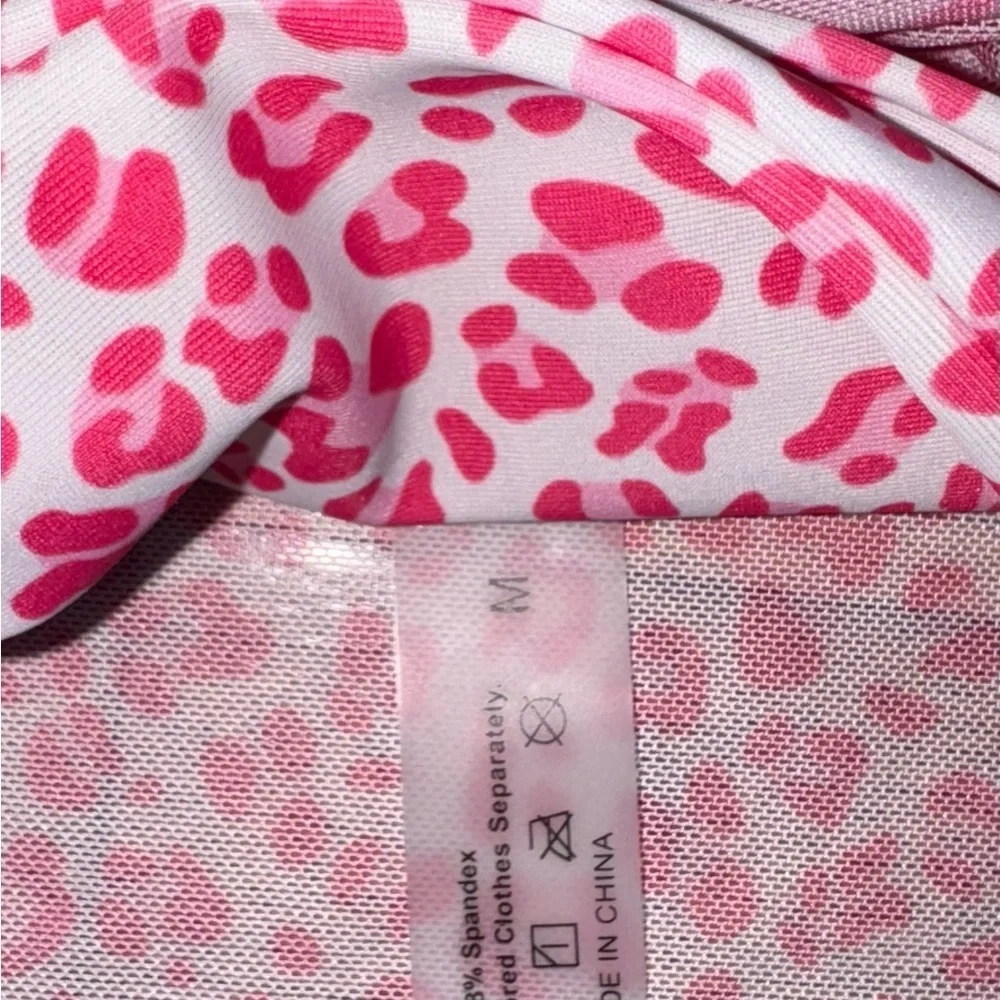 Pink Leopard Bikini Set with Wrap